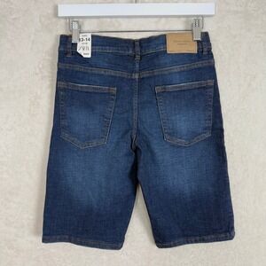 Zara Kids NWT Denim Shorts Straight Fit Dark Wash Boys Size 13 14 CM 164